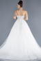 Long White Plus Size Wedding Dress ABG107