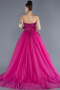 Long Fuchsia Plus Size Haute Couture Dress ABU4556