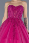 Long Fuchsia Plus Size Haute Couture Dress ABU4556