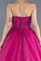 Long Fuchsia Plus Size Haute Couture Dress ABU4556