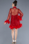 Short Red Scaly Cocktail Dress ABK2202