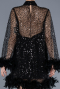 Short Black Scaly Cocktail Dress ABK2202