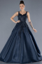 Long Navy Blue Haute Couture Dress ABU4551