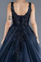 Long Navy Blue Haute Couture Dress ABU4551
