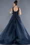Long Navy Blue Haute Couture Dress ABU4551