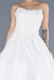 Long White Plus Size Wedding Dress ABG094