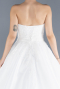 Long White Plus Size Wedding Dress ABG094