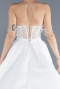 Long White Satin Wedding Dress ABG097