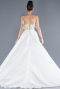 Long White Satin Wedding Dress ABG097