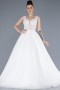 White Stones On Top Glitter Princess Plus Size Wedding Dress ABG089