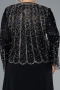 Long Black Chiffon Plus Size Evening Gown ABU4629