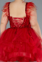 Red Short Plus Size Engagement Dress ABK2087