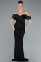 Long Black Evening Dress ABU4661