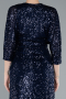 Navy Blue Short Scaly Invitation Dress ABK1912