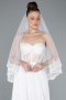 White Wedding Veil AB02