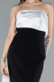 Long Black-White Evening Dress ABU4893