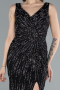 Long Black Mermaid Evening Gown ABU5496