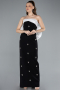 Long Black-White Evening Dress ABU4716