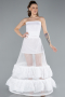 White Tarlatan Evening Dresses ABN00F3