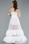 White Tarlatan Evening Dresses ABN00F3