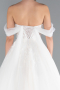 Long White Plus Size Wedding Dress ABG123