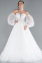 White Strapless Long Wedding Dress ABG111