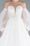 White Strapless Long Wedding Dress ABG111
