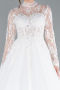 White Laced Long Sleeve Helen Wedding Dress ABG119
