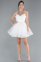 Short White Evening Dress ABK2214