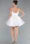 Short White Evening Dress ABK2214