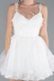 Short White Evening Dress ABK2214