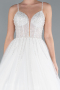 White Stones Straps Long Princess Model Wedding Dress ABG113
