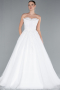 White Strapless Dantelle Long Wedding Dress ABG121