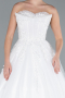 White Strapless Dantelle Long Wedding Dress ABG121
