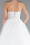 White Strapless Dantelle Long Wedding Dress ABG121