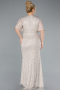 Beige Long Plus Size Evening Gown ABU4542