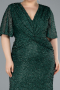 Emerald Green Long Plus Size Evening Gown ABU4542