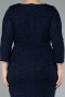 Midi Navy Blue Plus Size Evening Dress ABK2378