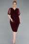 Short Burgundy Plus Size Cocktail Dress ABK2247