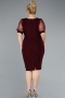 Short Burgundy Plus Size Cocktail Dress ABK2247