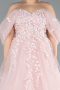 Long Powder Color Plus Size Haute Couture Dress ABU3623