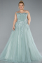 Mint Strapless Dantelle Plus Size Haute Couture Dress ABU4453