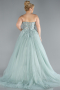 Mint Strapless Dantelle Plus Size Haute Couture Dress ABU4453