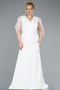Long White Formal Plus Size Dress ABU4668