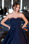 Navy Blue Strapless Dantelle Haute Couture Dress ABU4431