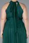 Long Emerald Green Plus Size Evening Dress ABU3253