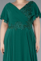 Long Emerald Green Plus Size Evening Dress ABU1562