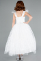 White Long Girl Dress ABU4238