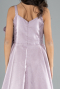 Long Lavender Satin Girl Dress ABU4831
