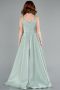 Long Mint Satin Girl Dress ABU4831
